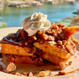 a plate of french toast